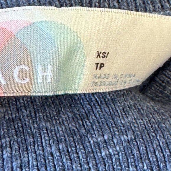 New Free People Beach Catalina Midi Sweater Dress Linen Blend Blue OVERSIZED XS - Picture 11 of 14